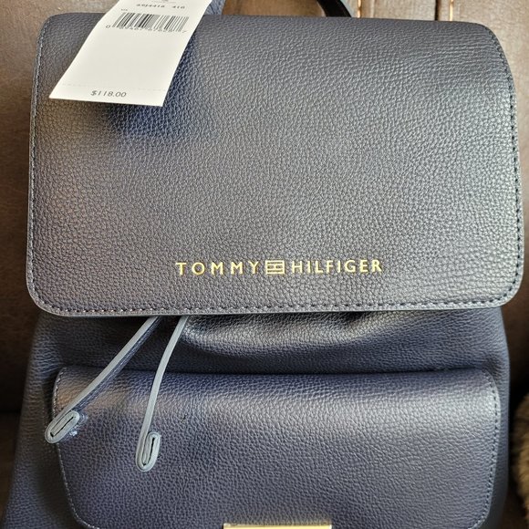 Tommy Hilfiger Black Leather Women\'s Backpack New With Tags main image 4